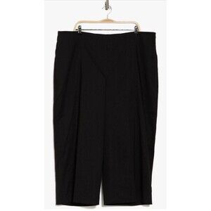 NWT VINCE Crop Wide Leg Linen Blend Black - Size 20 MSRP $325